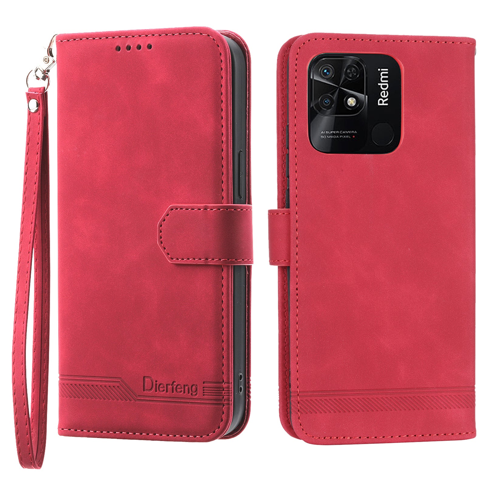 DIERFENG DF-03 for Xiaomi Redmi 10C 4G Phone Wallet Case Lines Imprinted Stand PU Leather Protective Phone Cover DIERFENG DF-03 for Xiaomi Redmi 10C 4G Phone Wallet Case Lines Imprinted Stand PU Leather Protective Phone Cover
